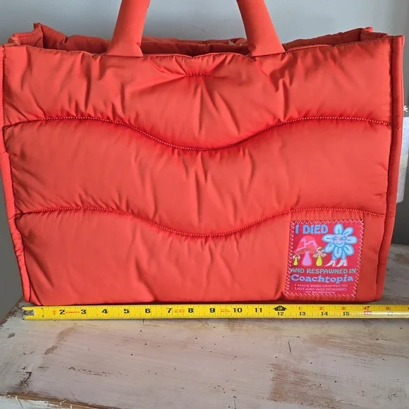 NWT Coachtopia Loop Wavy Tote In Sun Orange